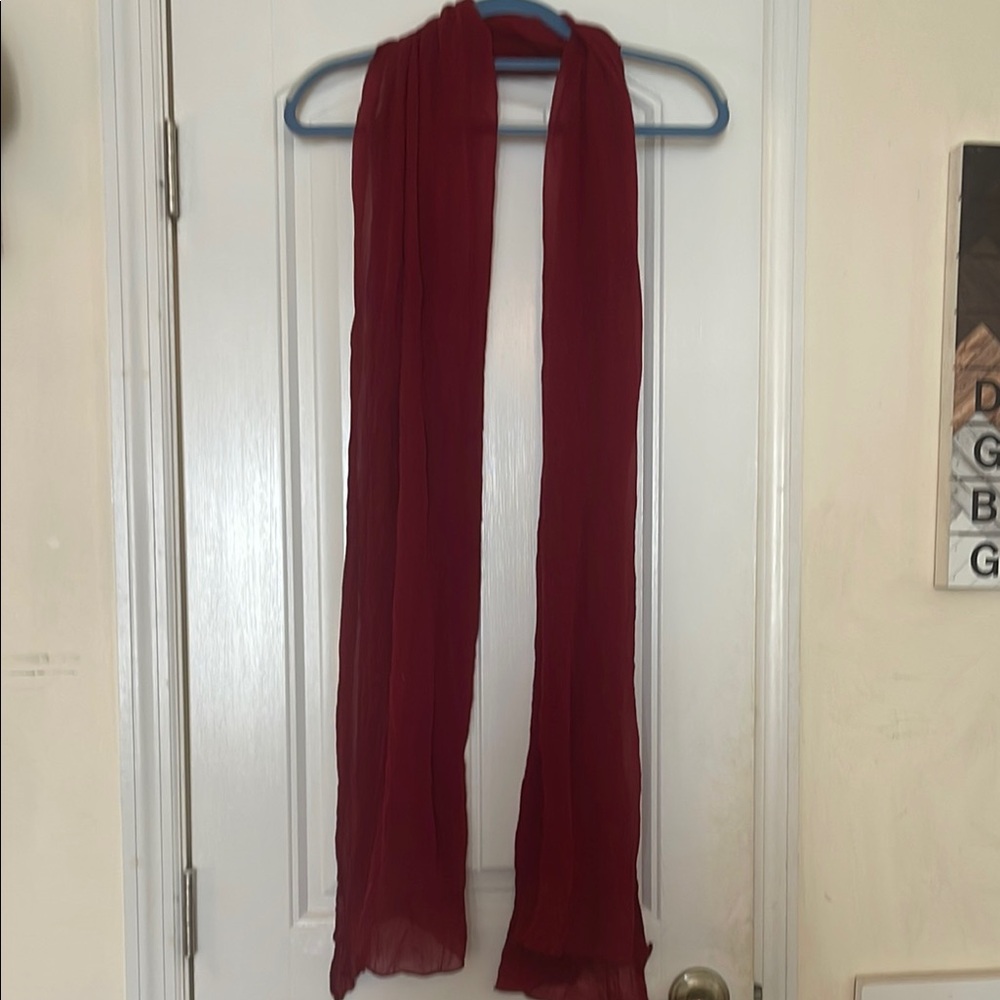 Elegant Burgundy Scarf